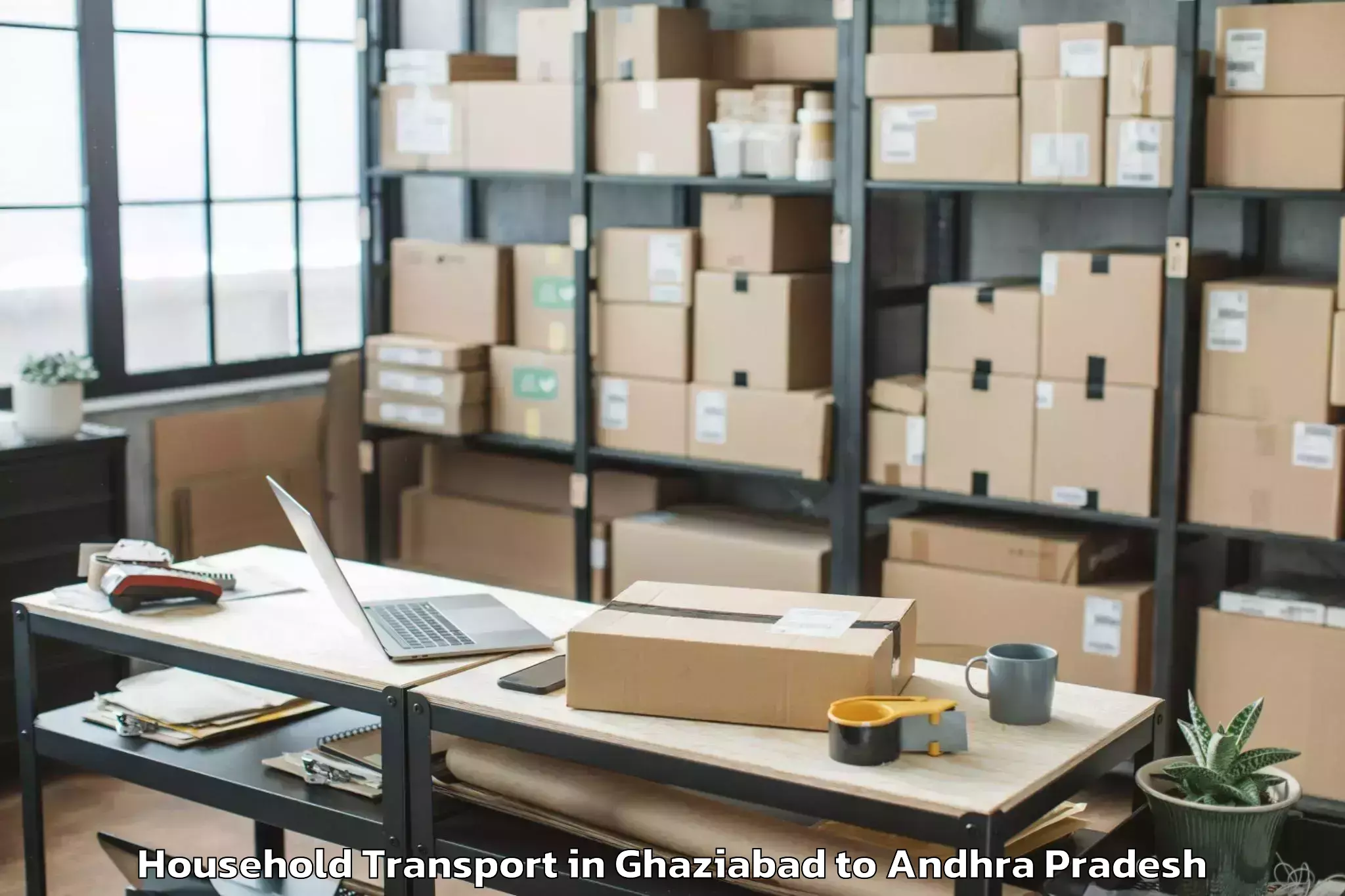 Reliable Ghaziabad to Ghantasala Household Transport